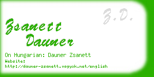 zsanett dauner business card